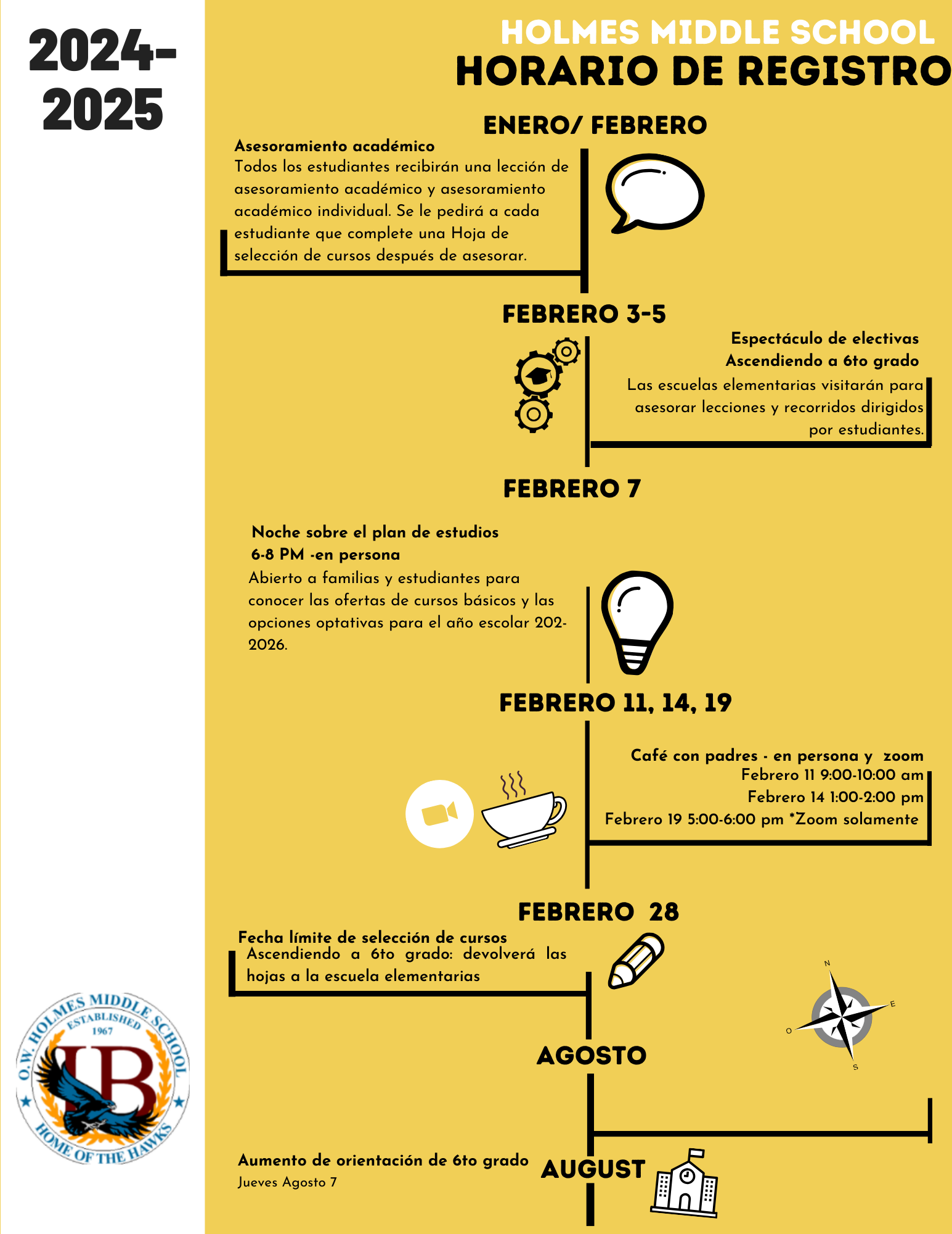 Advising schedule graphic