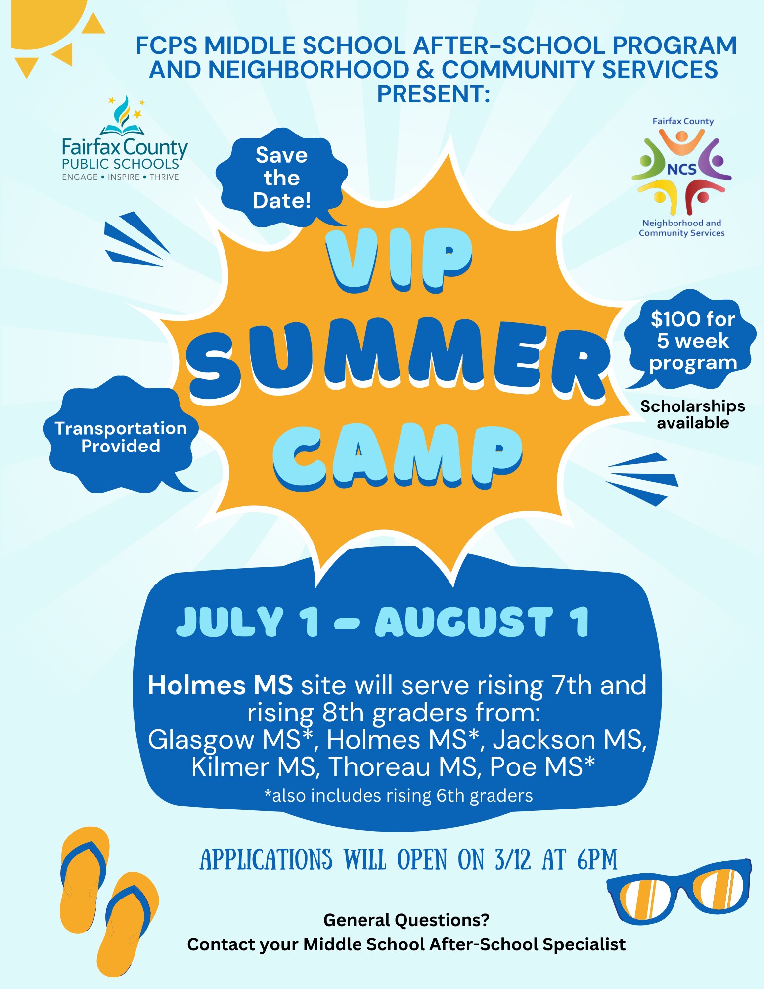 VIP Summer Camp July 1 - Aug 1