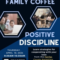 Family Coffee on Positive Discipline on Thursday, April 18th from 9:30-10:30 at Holmes MS.